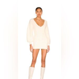Majorelle Dresses | Riley Tunic Sweater in Ivory | Color: Cream | Size: S